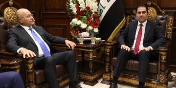 المندلاوي يستقبل رئيس الجمهورية برهم صالح
