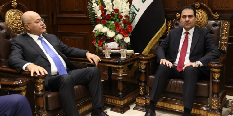 المندلاوي يستقبل رئيس الجمهورية برهم صالح