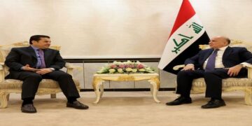 الاعرجي و فؤاد حسين يؤكدان ضرورة تماسك المجتمع الدولي في مواجهة (الارهاب والتطرف والمخدرات)