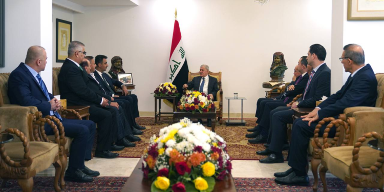 رئيس الجمهورية يستقبل المدراء العامين وعدداً من كبار ضباط وزارة الداخلية في إقليم كردستان