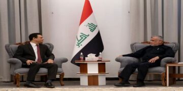 العامري يستقبل السفير المصري ￼