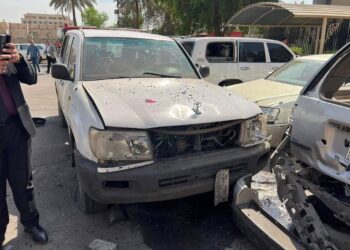 بالصور توثيـــق أضرار محيط الأمانة العامة لمجلس الوزراء جرّاء القصف