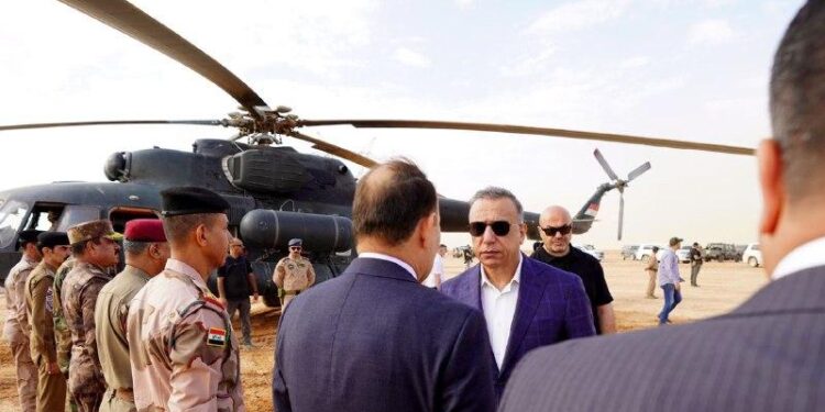 الكاظمي يصل إلى الحدود العراقية – الأردنية لوضع حجر الأساس مع السيد بشر هاني لمشروع الربط الكهربائي (العراقي – الأردني)