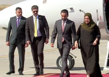 الحلبوسي يصل إلى اربيل مع وفد يضم السوداني والفياض
