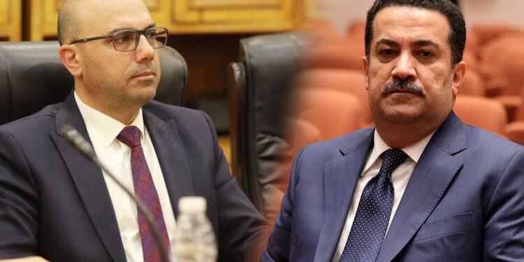 اتصال هاتفي بين السوداني ومحافظ النجف بعد حريق المدينة المائية