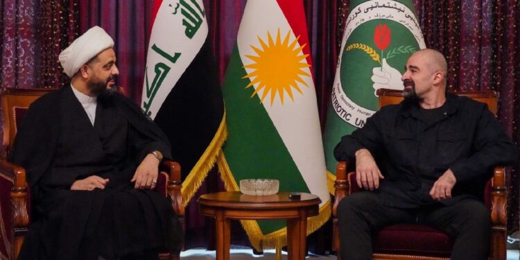 لقاء يجمع بافل طالباني وقيس الخزعلي وريّان الكلداني