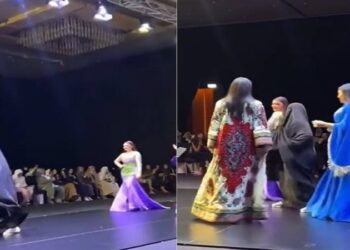 عارضة بالنقاب في الكويت .. لأول مرة