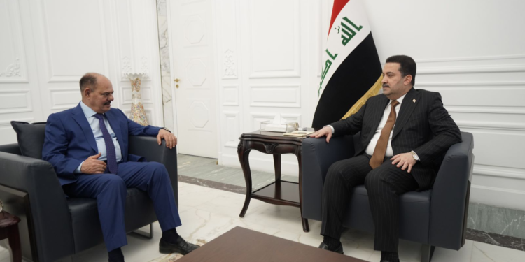 السوداني يستقبل مؤيد اللامي