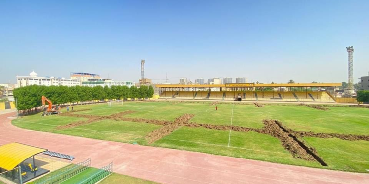 اعادة تأهيل ملعب الساحر احمد راضي في نادي الكرخ الرياضي