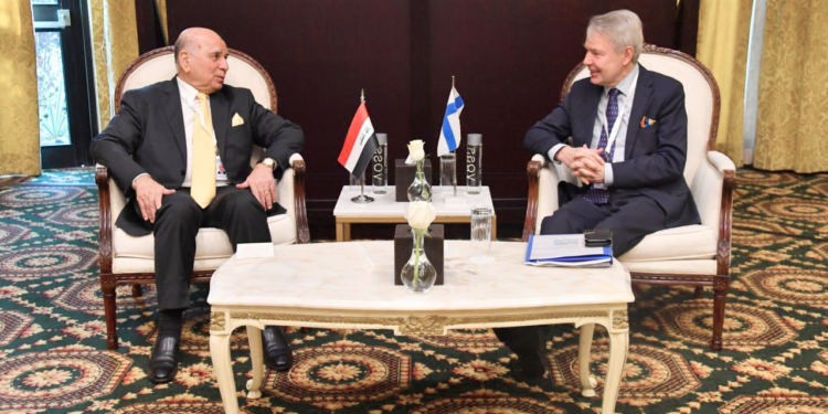 فؤاد حسين يلتقي وزير خارجيَّة جُمْهُوريَّة فنلندا