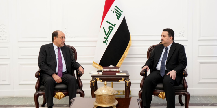 السوداني يستقبل نوري المالكي