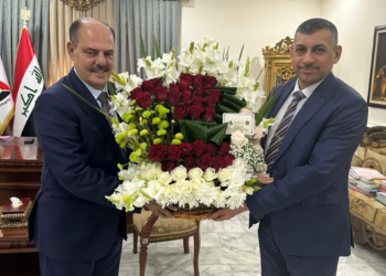 اللامي يلتقي رئيس هيئة النزاهة لتقديم التهنئة والاخير يرد له التهنئة بمناسبة فوزه برئاسة اتحاد الصحفيين العرب