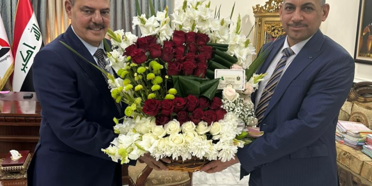 اللامي يلتقي رئيس هيئة النزاهة لتقديم التهنئة والاخير يرد له التهنئة بمناسبة فوزه برئاسة اتحاد الصحفيين العرب