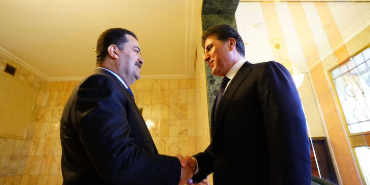 السوداني يستقبــل نجيرفان بارزاني