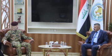 وزير الداخلية يستقبل قائد بعثة حلف الناتو في العراق