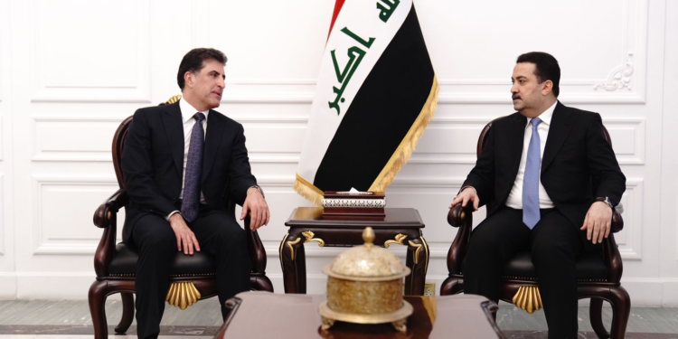 السوداني يستقبل رئيس إقليم كردستان العراق