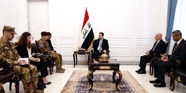 السوداني يستقبل قائد بعثة الناتو في العراق