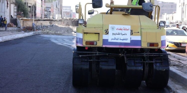الاعلان عن إكساء 3 ملايين متر في مختلف أنحاء مناطق بغداد