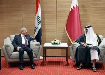 رئيس الجمهورية وأمير قطر يبحثان تطوير العلاقات بين بغداد والدوحة