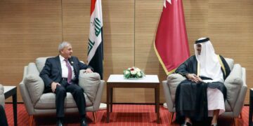 رئيس الجمهورية وأمير قطر يبحثان تطوير العلاقات بين بغداد والدوحة
