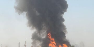 اندلاع حريق كبير بـ”شورجة الوزيرية” في بغداد
