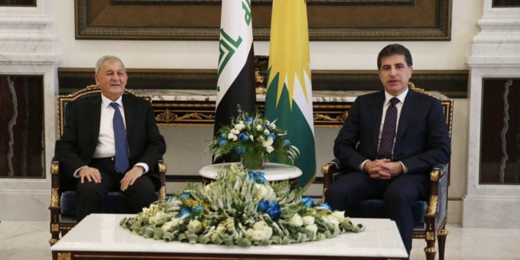 لقاء و تأكيــد على أهمية الحوار لحسم المسائل العالقة بين بغداد وأربيل