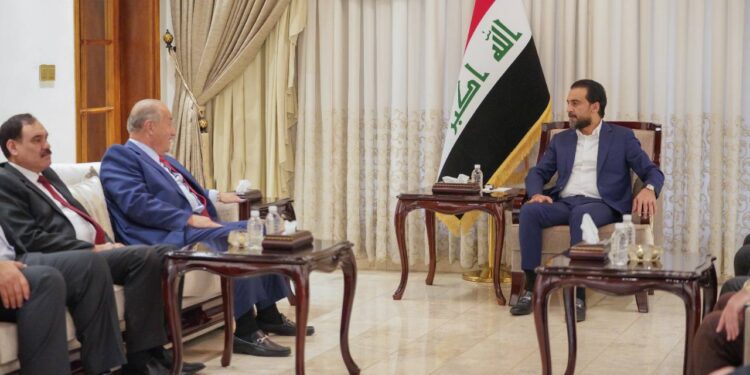 الحلبوسي يستقبل وفد الاتحاد الكلداني الدولي