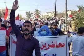 صور..تظاهرة حاشدة لأصحاب العقود والأجور اليومية في بغداد