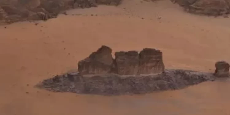 “الصخرة السمكة” تثير الدهشة في صحراء السعودية