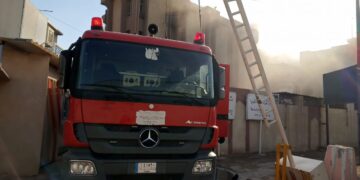 إخماد حريق اندلع بشركة حكومية وسط بغداد