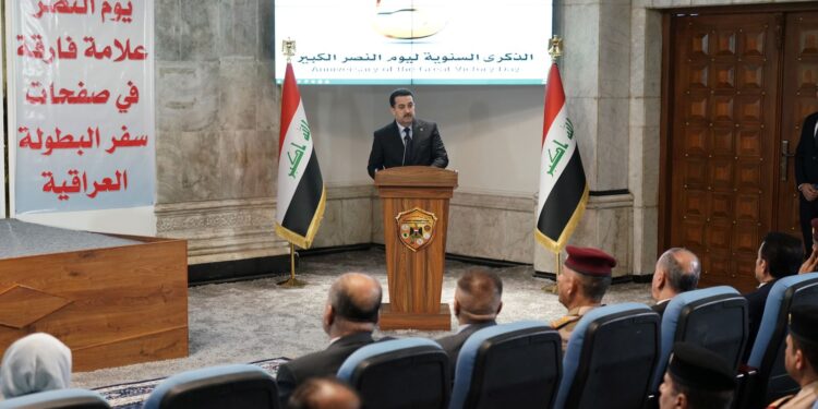 السوداني يحضر احتفالية قيادة العمليات المشتركة بمناسبة ذكرى النصر على الارهاب