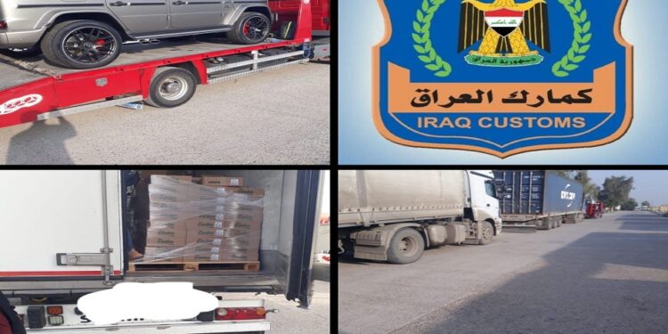 ضبط 4 شاحنات مخالفة عند مدخل بغداد