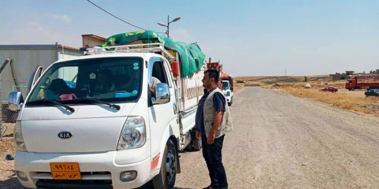 مغادرة أكثر من 280 نازحاً من مخيمات أربيل إلى مناطق سكناهم الأصلية