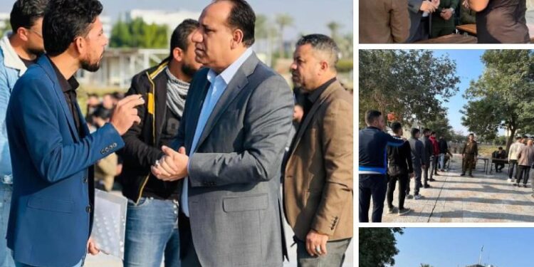 مدير الموارد البشرية يشرف على آلية استقبال الفاحصين لعام (2017- 2018 ) لغرض إكمال إجراءاتهم