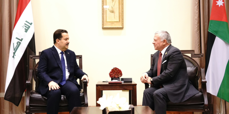 السوداني وملك الأردن يبحثان التعاون بين البلدين