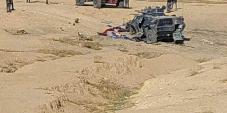 صور من موقع استهداف رتل الشرطة الاتحادية في كركوك