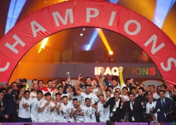اربيل تستقبل المنتخب الوطني العراقي بحفل في ملعب فرانسوا حريري