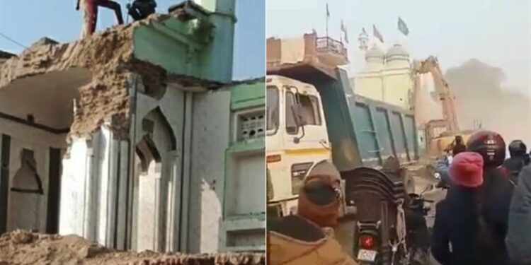 بالفيديو .. السلطات الهندية تهدم مسجدا تاريخيا تم بناؤه من 5 قرون