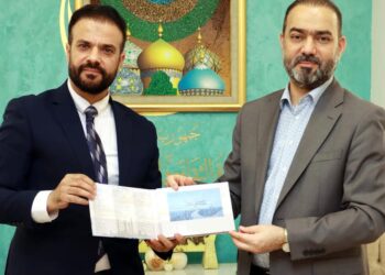 نوفل ابو رغيف يستقبل الاعلامي سامي الجابري