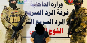 فرقة الرد السريع تلقي القبض على متهم بالارهاب في ديالى
