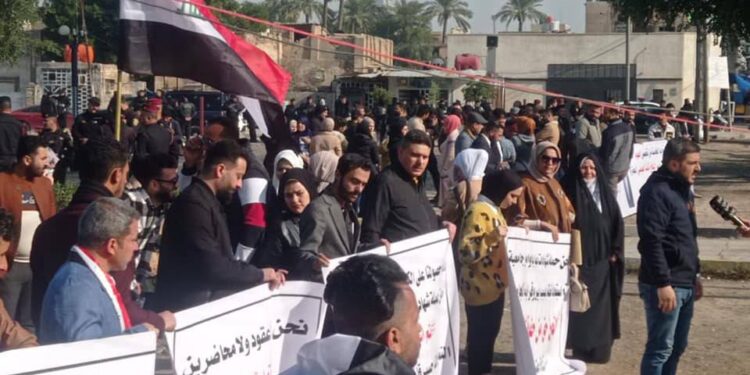تظاهرات في بغداد والمثنى وذي قار