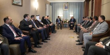 الحلبوسي يلتقي نظيره الجزائري والبحث في تفعيل لجان الصداقة بين البلدين