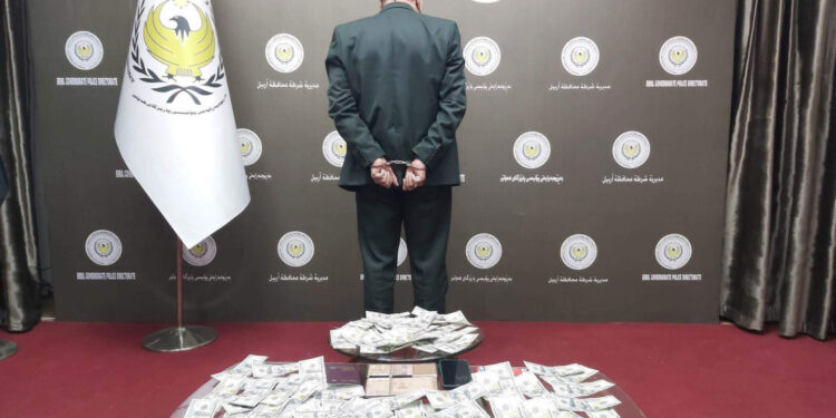 القبض على مواطن إيراني في اربيل بحوزته آلاف الدولارات