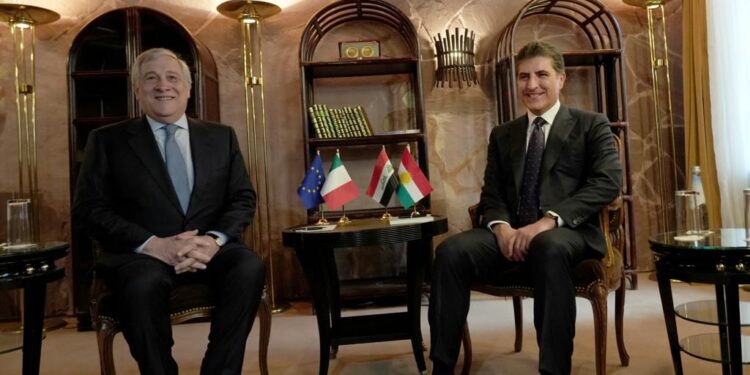 نيجيرفان بارزاني يلتقي وزير الخارجية الايطالية