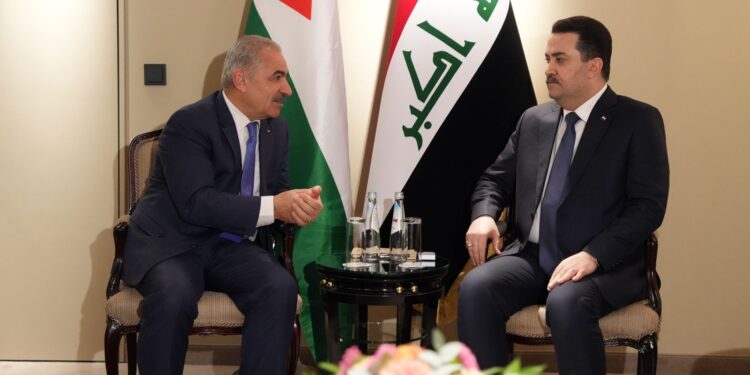 السوداني يلتقي رئيس الوزراء الفلسطيني