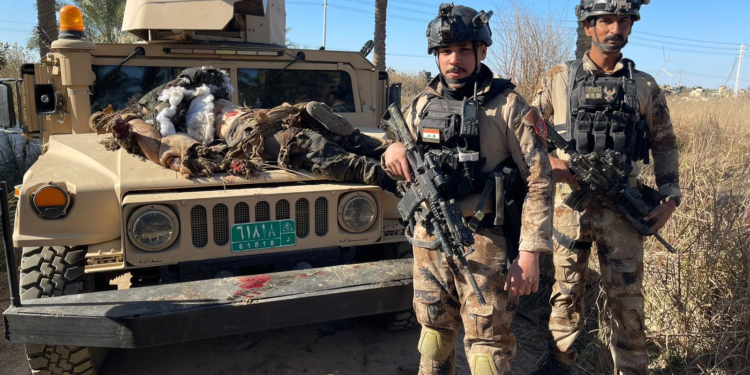 بالفيديو تأكيد ان احد الضباط ما زال مصاب وصور لقتلى الدواعش