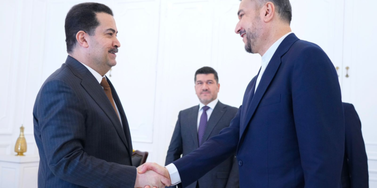 السوداني يستقبل وزير الخارجية الإيراني