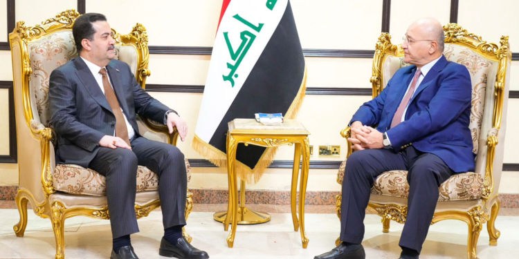 السوداني يلتقي رئيس الجمهورية السابق برهم صالح