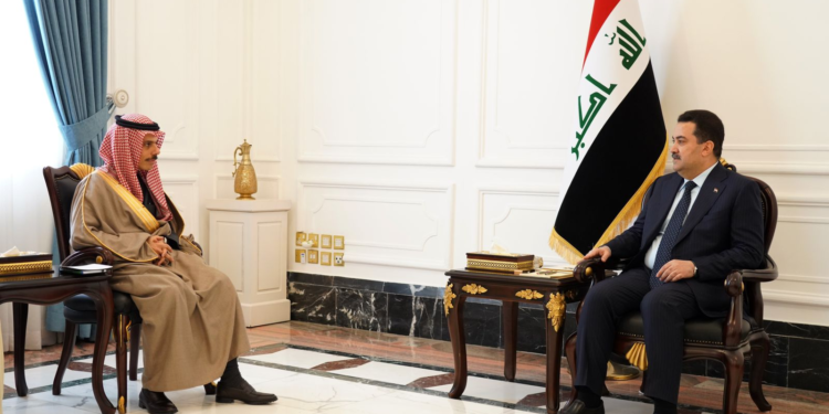 السوداني يستقبل وزير الخارجية السعودي