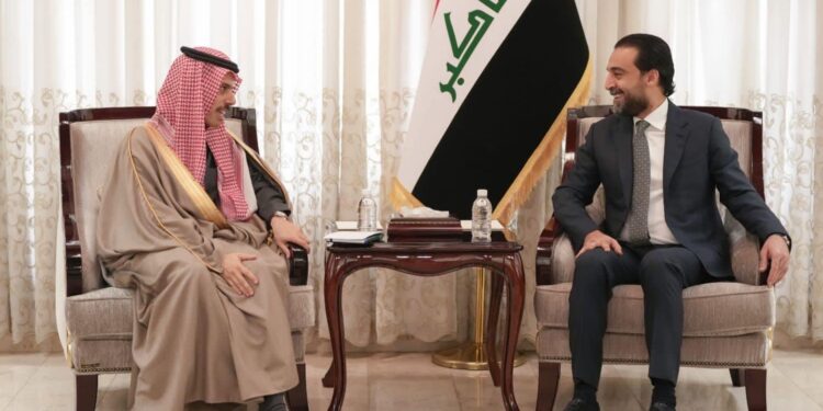 الحلبوسي يستقبل وزير خارجية السعودية